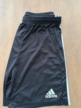 Adidas Men’s Black Athletic Shorts with White Trim